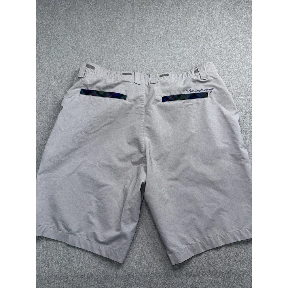 William Murray Golf Shorts Mens 34 Gray Straight Fit Performance Stretch